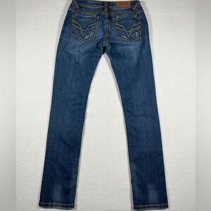 Vigoss Low Rise Skinny Fit Denim Medium Wash Blue Jeans Womens Size 27